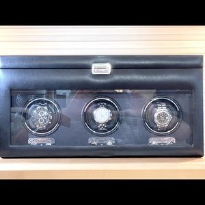 Wolf Heritage Triple Watch Winder with Storage